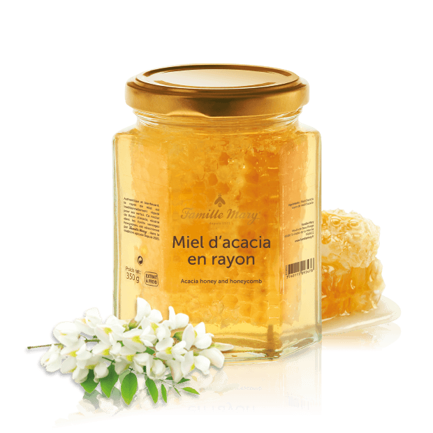 Miel d'acacia en rayon
