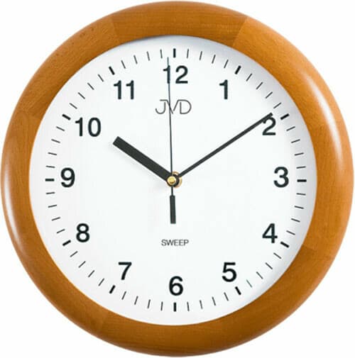 Pendule murale ronde silencieuse en bois