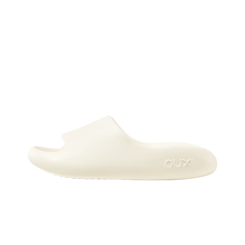 PUXI Claquettes à enfiler gâteau moelleux Blanc crème Taille 37-38 Unisexe Style minimaliste