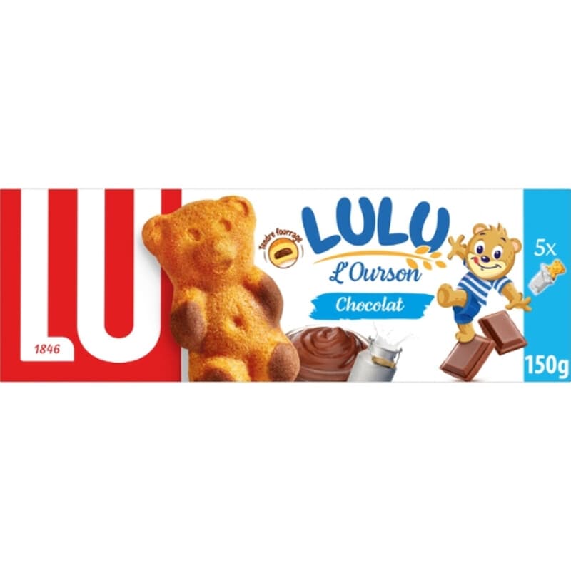 LU Lulu l'ourson Gâteaux moelleux fourrés au chocolat 150 g